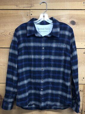 Dovetail Workwear Flannel Button Down Shirt Mens Size Medium Long Sleeve